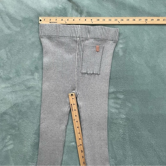 Lunya Leggings Mellow Grey Ribbed Organic Cotton Blend Size Medium Gentl… - Picture 10 of 12